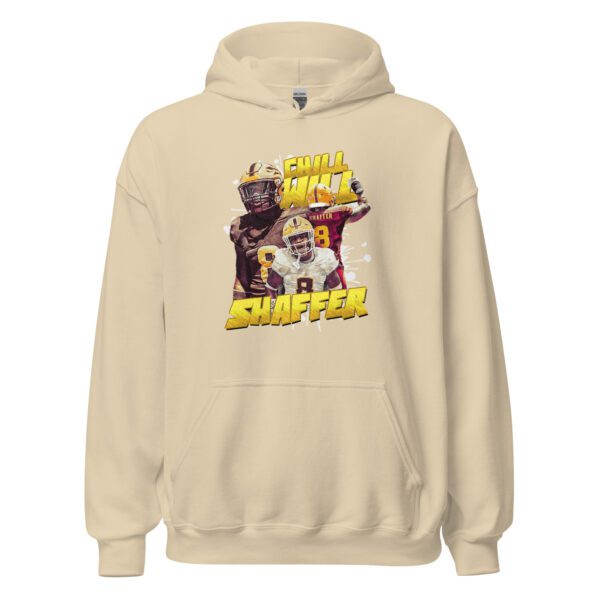 A tan hoodie with the words " bad dogs chapter ".