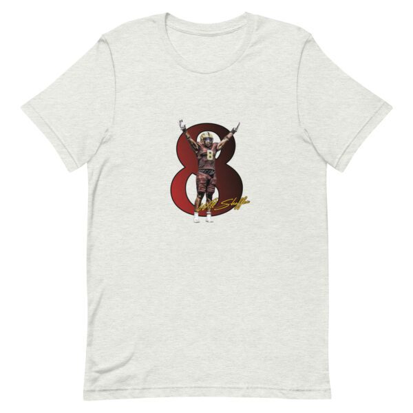 A t-shirt with an illustration of a dog.