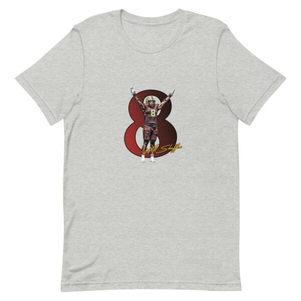 A t-shirt with an illustration of a dog.